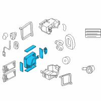 OEM 2003 Nissan Pathfinder Evaporator Assy-Cooler Diagram - 27280-0W015