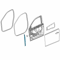 OEM 2019 Buick Regal Sportback Front Weatherstrip Diagram - 39134621