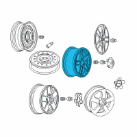 OEM 2006 Chevrolet Equinox Wheel Rim Assembly-17X7.0 Aluminum (W/Valve Stem Insta Diagram - 9595562