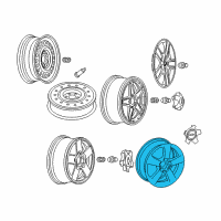 OEM 2008 Chevrolet Equinox Wheel Rim-18X7.0 Aluminum 46Mm 0Ffset 115.0 Bellcrank *Polished Diagram - 9595808