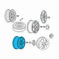 OEM 2005 Chevrolet Equinox Wheel Rim-16X6.5 Aluminum 46Mm 0Ffset 115.0 Bellcrank Diagram - 9595553