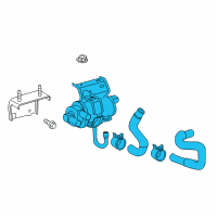 OEM 2009 Lexus LS600h Heater Water Pump Assembly Diagram - 87200-50010