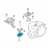 OEM 2015 Ford Focus Lower Transmission Mount Diagram - CM5Z-6068-A