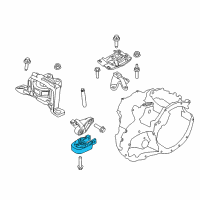 OEM Ford Focus Lower Transmission Mount Diagram - CM5Z-6068-A