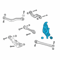 OEM 2021 Cadillac XT6 Knuckle Diagram - 42443818