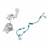 OEM 2019 Ford Fiesta Shift Control Cable Diagram - D2BZ-7E395-E