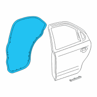 OEM 2007 Ford Freestyle Door Weatherstrip Diagram - 5F9Z-7425324-AC