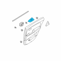 OEM 2009 Hyundai Elantra Rear Power Window Sub Switch Assembly, Left Diagram - 93580-2H000-9P