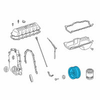 OEM 1995 Jeep Cherokee Crankshaft Pulley Diagram - 33002879