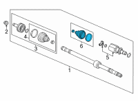 OEM Honda Civic BOOT SET, INBOARD Diagram - 44017-TEZ-305