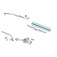 OEM 2018 Honda Fit Rubber, Blade (350MM) Diagram - 76622-T5A-003
