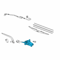 OEM 2016 Honda Fit Motor, Rear Windshield Wiper Diagram - 76710-T5A-003