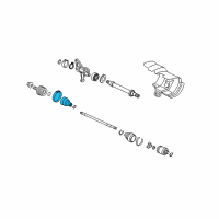 OEM 2006 Honda Pilot Boot Set, Outboard Diagram - 44018-S3V-A62