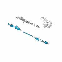 OEM 2008 Honda Odyssey Driveshaft Assembly, Driver Side Diagram - 44306-SHJ-L01