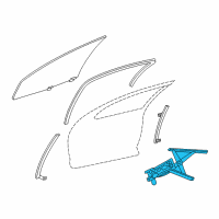 OEM 2000 Chrysler Concorde Front Door Window Regulator Diagram - 4574093AI