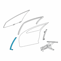 OEM 2003 Chrysler Concorde Channel-Door Glass Diagram - 4780081AF