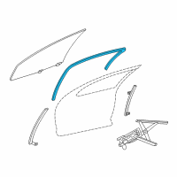 OEM 2002 Dodge Intrepid WEATHERSTRIP-Front Door Glass Diagram - 4574032AJ