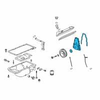 OEM 2007 Cadillac CTS Cover Asm-Engine Front Diagram - 12600325
