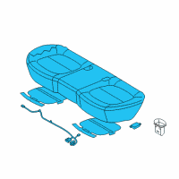 OEM 2014 Kia Soul Cushion Assembly-Rear Seat Diagram - 89100B2230KF7