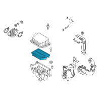 OEM 2014 Kia Rio FILTER-AIR CLEANER Diagram - 281131R100AS