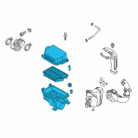 OEM 2014 Kia Rio Air Cleaner Assembly Diagram - 281101W100