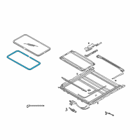 OEM 2003 Kia Sedona Weatherstrip-Sunroof Diagram - 0K2C169895