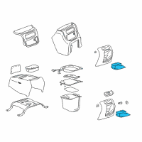 OEM 2000 Chevrolet Suburban 2500 Holder Asm, Front Floor Console Rear Cup Diagram - 12476314