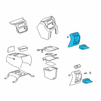 OEM Chevrolet Suburban 1500 Panel Asm, Front Floor Console Rear Trim *Camel Diagram - 12476318