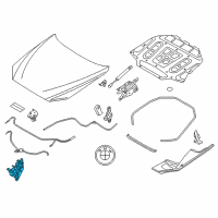 OEM 2014 BMW M6 Gran Coupe Lock, Bonnet Passive, Right Diagram - 51-23-7-183-762