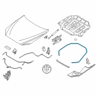 OEM 2017 BMW 640i xDrive Seal, Engine Bonnet, Side Diagram - 51-76-7-211-926