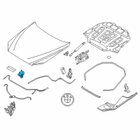 OEM 2014 BMW M6 Gran Coupe Upper Lock Section Right Diagram - 51-23-7-183-764