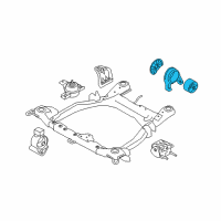 OEM 2011 Hyundai Santa Fe Bracket Assembly-Roll Stopper, Rear Diagram - 21930-2B000