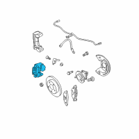 OEM 2002 Oldsmobile Aurora Caliper Asm, Rear Brake Diagram - 89047652