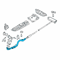 OEM 2022 Jeep Renegade Front Exhaust Pipe Diagram - 57008496AA