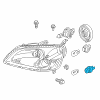 OEM 2002 Honda Civic Socket, Position Diagram - 33304-S5P-A01