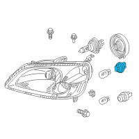 OEM 2001 Honda Civic Socket, Turn & Marker Diagram - 33302-S5P-A01