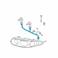 OEM Buick LeSabre Harness Asm, Headlamp Wiring & Corner Lamp & Side Marker Lamp Wiring Diagram - 15301646