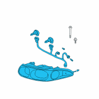 OEM 2003 Buick LeSabre Headlamp Assembly, (W/ Corner Lamp) Diagram - 19245379