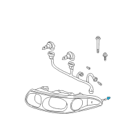 OEM Cadillac Headlamp Assembly Retainer Diagram - 25693452