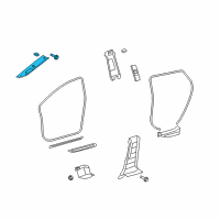 OEM Pontiac Vibe Molding, Windshield Side Garnish *Gray Diagram - 19184758