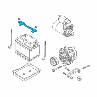 OEM 2003 Kia Rio Clamp-Battery Diagram - 0K32A56030