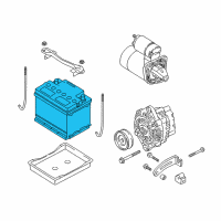 OEM 2001 Kia Spectra Batteries Diagram - 3711035000U