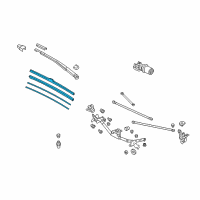 OEM 2007 Honda Civic Blade, Windshield Wiper (650MM) (Driver Side) Diagram - 76620-SNE-A01