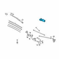 OEM 2006 Honda Civic Motor, Front Wiper Diagram - 76505-SNA-A02