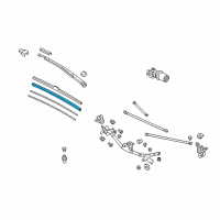 OEM 2006 Honda Civic Wiper Blade Diagram - 76623SNAA01