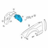 OEM Ford Mustang Rear Fender Liner Diagram - AR3Z-16102-B