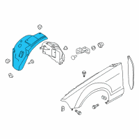 OEM 2011 Ford Mustang Front Fender Liner Diagram - AR3Z-16103-A