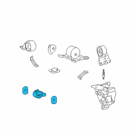 OEM 2001 Kia Optima Engine Mounting Bracket Assembly Diagram - 2181038710