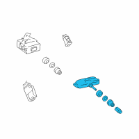 OEM Pontiac Vibe Tire Pressure Sensor Diagram - 88974915