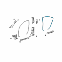 OEM 2009 Lexus LS600h Weatherstrip, Rear Door Opening Trim, LH Diagram - 62332-50050-E0